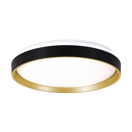 Afx Rana LED Flush Mount, 19 in., Black Finish, 5CCT, 120V RNAF19LAJD1BK